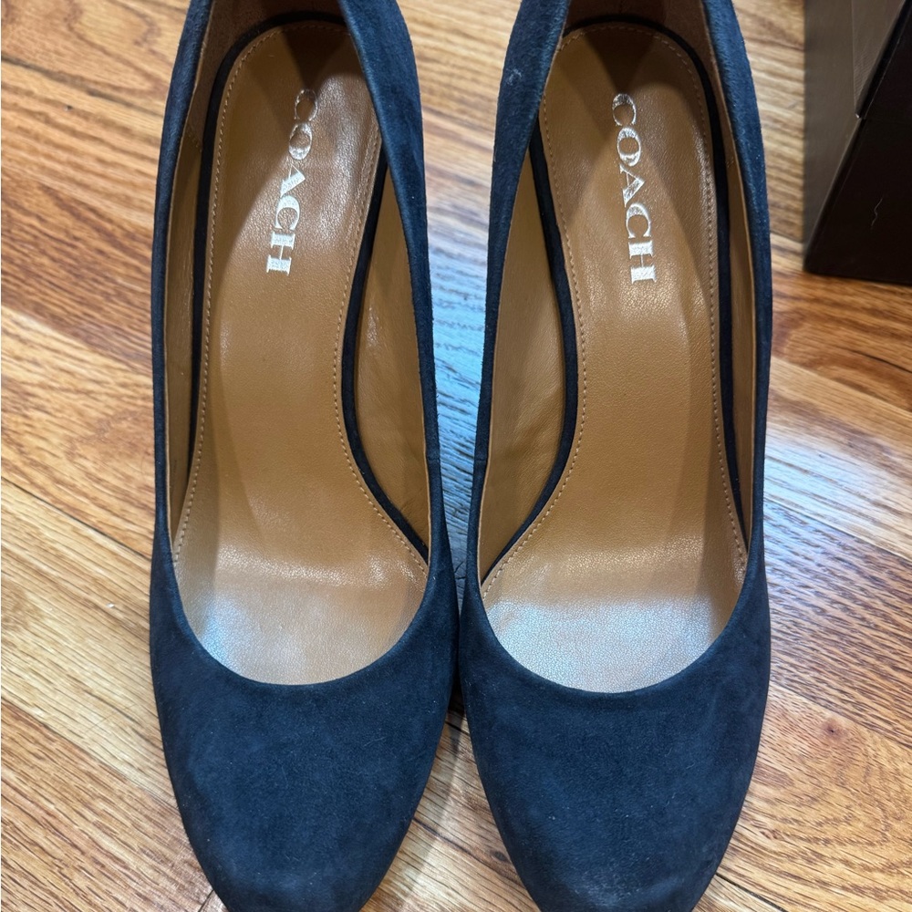 Coach Women's Dark Suede Heels